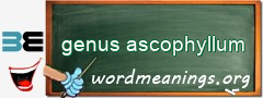 WordMeaning blackboard for genus ascophyllum